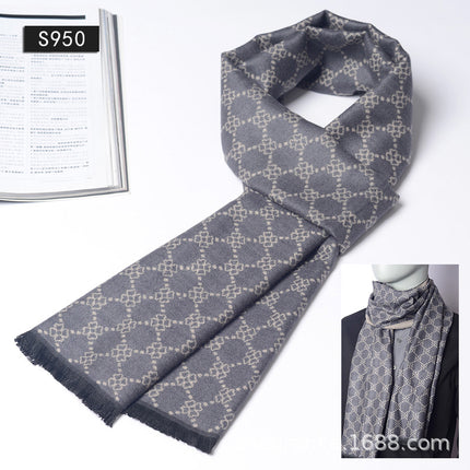 New Plaid Scarf for Men in Autumn and Winter, New Korean Version for Boyfriend, Plaid Scarf, Shawl, Male and Female Students, Couple to Keep Warm