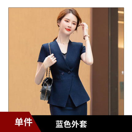 Business Suit Female Summer Temperament Goddess Fan Hotel Manager Front Desk Tooling Beauty Salon Jewelry Store Work Clothes
