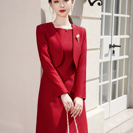 Suit dress Women's Spring and Autumn New plus size two-piece suit high-grade temperament formal occasion professional suit suit skirt