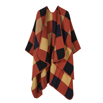 European and American plain striped warm Joker shawl outer autumn and winter office blanket imitation cashmere scarf in stock wholesale