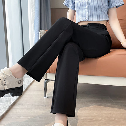 Yms9258 Summer Professional Suit Pants for Women 2025 New Slim High-Waisted Casual Suit Pants for Women Narrow Straight Pants
