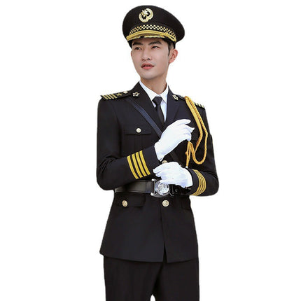 Image Post Soldiers Etiquette Clothing New Security Work Clothes Uniform suit Autumn and Winter Property Community Suit Men