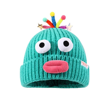 Big Eyes Sausage Mouth Party Funny Wool Hat for Men and Women Cute Color Retractable Tentacles Cute Knitted Hat
