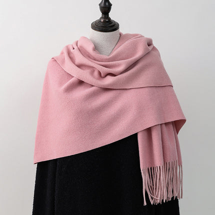 Wool Scarf Korean Style Double-Sided Scarf for Women Autumn and Winter Warm Men's Shawl Versatile Cashmere Scarf Wholesale