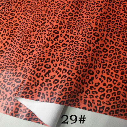 Pu Leopard Print Leather Fabric Anime DIY Imitation Cotton Velvet Base Printed Crafts Home Furniture Artificial Leather Bags