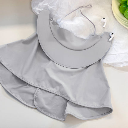2025 new sunscreen mask women's face cover UV protection neck hat one-piece ice silk riding sunshade mask