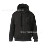 [four-control heating] black sweatshirt / S