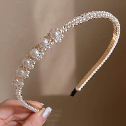 European and American Imitation Pearl Hair Band French Retro Hair Stamp Summer High-end Headband Women's New Super Fairy Hair Accessories