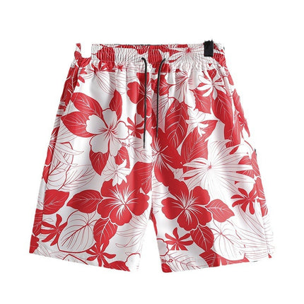Shorts men's fashionable ins summer Korean style fashionable Hawaiian casual sports beach shorts plus size loose cropped pants