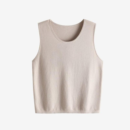 Ultimate'Naked Skin' Experience: [Lyocell/Silk/Cotton/Flax] 25-Year Classic U-Neck Solid Color Tank Top