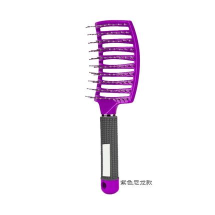 Cross-border Hot Pig Mane Big Bend Comb Fluffy Curly Hair Styling Comb Anti-static Hair Comb Home Hair Massage Comb