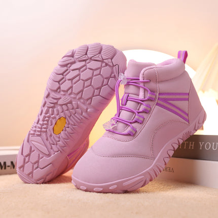 Five-Finger Cotton Shoes, Cold-Proof and Fleece-Lined Snow Boots, Outdoor Cycling Snow Boots, Winter Cotton Shoes, Waterproof Cotton Shoes, Mountaineering Cotton Shoes