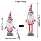 C2-1 knitted hat gray leg telescopic old man