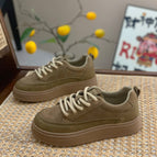 Khaki autumn and winter suede / 35