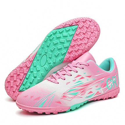 Cross-Border Cr7 Football Shoes Tf Broken Spikes Artificial Turf Ag Spike Leather Football Shoes for Men, Women, Kidsren, Teenagers and Students Training Shoes
