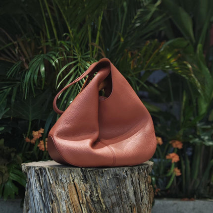 High-End Genuine Leather Fashion Bucket Bag, Lazy Shoulder Bag, Women's Bag, New Bag, Women's Simple Large-Capacity Tote Bag