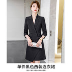 One-piece black suit dress / S
