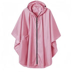 Upgraded oversized zipper cloak-rose pink