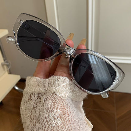 Korean Style Square Small Frame Black Glasses Trendy Men's and Women's Retro All-match Plain Street Photography Student's Flat Mirror Frame with Myopia