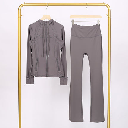 Lulu Df Stand-Up Collar Jacket Short Coat Tight-Fitting Stand-Up Collar Stretch Jacket with Gold Zipper Fitness Yoga Wear