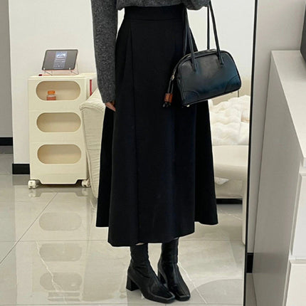 Deep winter wear with a set of salt light ripe gray sweater suit lazy style half-length skirt two-piece set