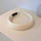 2#Off-white velvet wide-brimmed sponge headband