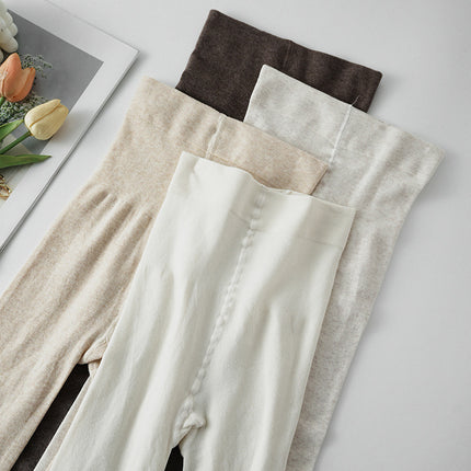 Autumn and Winter Cotton Flat Pantyhose Medium Gray Leggings Japanese Thin Velvet Autumn Trousers Slimming and Slim Outer Wear Wholesale