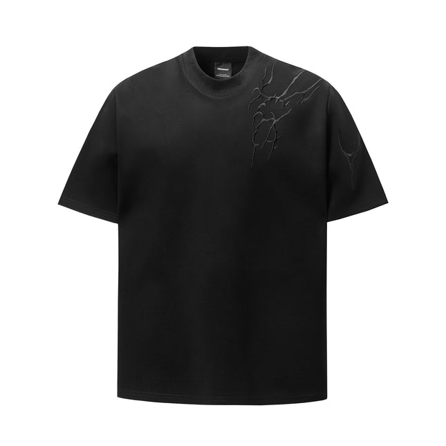 Ares Lightning Embroidery Short-Sleeve T-Shirt for Men, Summer Versatile Casual Clothing, Trendy Half-Sleeve Luxury Brand T-Shirt