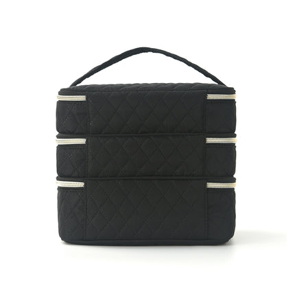 Feihong Cross-Border Three-Layer Cosmetic Bag Large Capacity High-Value Portable Toiletry Bag Portable Travel Makeup Storage Bag