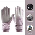 Round label skiing: female purple and white / One size fits all