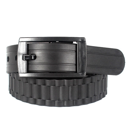 Silicone Belt Candy Color Fashionable Men's and Women's Belt Factory Security Inspection Belt Adjustable One-Piece Drop Shipping Cross-Border