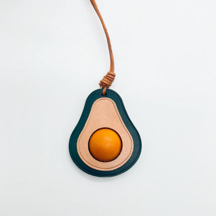 Handmade Genuine First-Layer Cowhide Avocado Bag Pendant Car Hanging Ornament Keychain Accessory Decoration