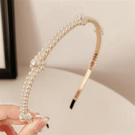 European and American Imitation Pearl Hair Band French Retro Hair Stamp Summer High-end Headband Women's New Super Fairy Hair Accessories
