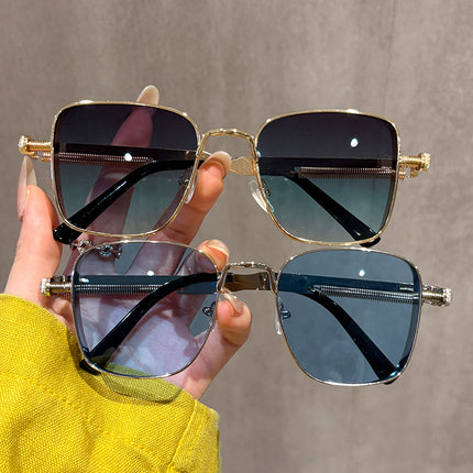 Cross-Border Popular Steampunk Sunglasses Metal Versatile Fashion Trend Hip-Hop Spring Leg Sunglasses Manufacturer Wholesale