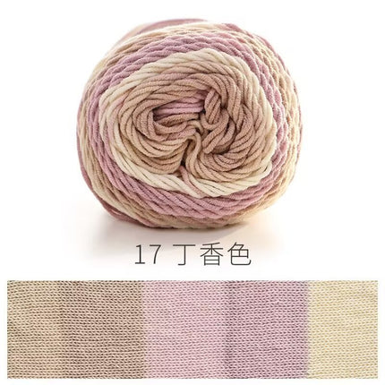 5 Strands of Rainbow Cotton Wool Cake Handmade DIY Knitted Doll Pillow Blanket Colorful Dot Yarn Milk Cotton Thread Ball Wholesale