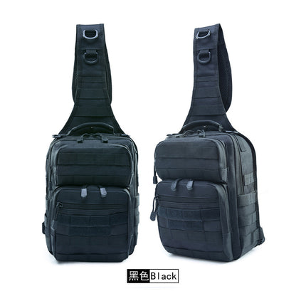 Military Fan Tactical Chest Bag Camouflage Shoulder Casual Satchel Hamburger Chest Bag Xiaotang Goose Bag Men's Outdoor Riding Chest Hanging Bag