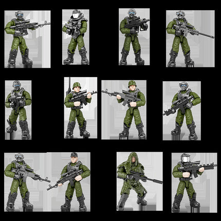 Xiangjun Building Blind Bag Series Simulation Military Man 1:36 Border Defense Force Anti-Terrorism Special Police Model Doll 1050