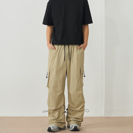 LKTM Men's# American Retro Khaki Mop Paratroopers Workwear Pants Men's and Women's hiphop Outdoor Slim Quick-Dry Pants