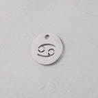 Gold 12mm-with hanging ring / 4-Cancer