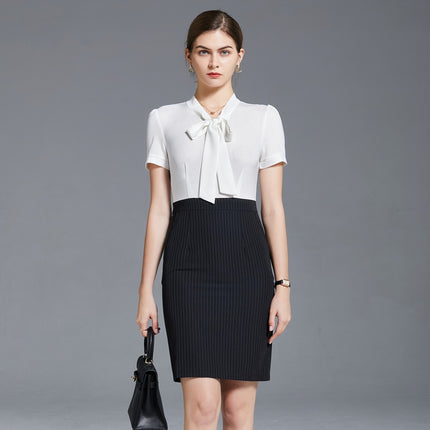 2024 Summer Fashion Women's Clothing Professional dress Female Temperament Goddess Fan Hotel Work Clothes Jewelry Shop Beautician