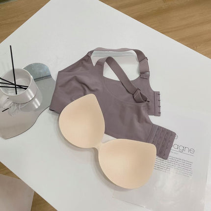 Large Shoulder Strap Latex Jelly New Style Anti-Sagging Small Chest Gathering and Shaping Large Size Lifting Bra