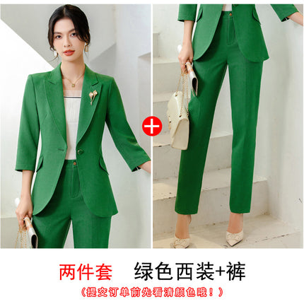 High-end business wear suit suit temperament manager interview business formal wear coat goddess fan professional half sleeve suit
