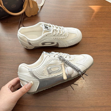 Retro Versatile Baseball Training Shoes for Women 2025 Autum New Breathable Thin-Soled Casual Sports Racing Forrest Gump Shoes