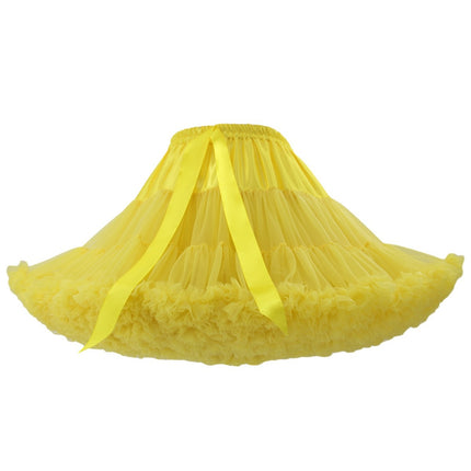 Adult Petticoat Daily Style Ultra-Puffy Nylon Lolita Cloud Petticoat Seamless Marshmallow Violent Puffy Skirt