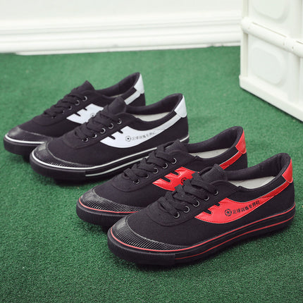 Canvas Football Shoes Spring and Summer Low-top Rubber Sole Canvas Shoes Training Shoes Student Non-slip Sports Men's and Women's Sneakers Single-layer Shoes
