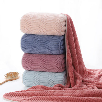 Thickened Auspicious Coral Velvet Large Bath Towel Household Adult Bath Wrap Absorbent Quick-Drying Beach Towel Manufacturer Wholesale