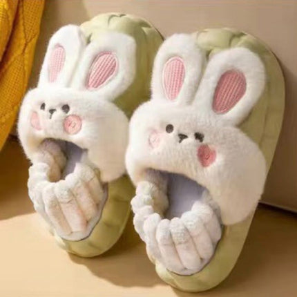 Anti-Slip Waterproof Winter White Rabbit Removable and Washable Dormitory Warm Home Cotton Couple Warm Little White Rabbit Room