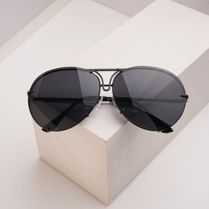 Toad-Shaped Sunglasses 2025 New Fashion Retro Sunglasses European and American Large Frame Women's Metal Sunglasses Ins