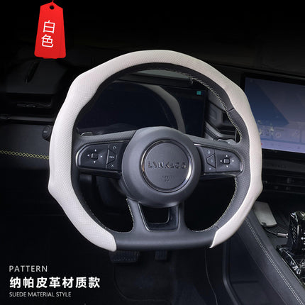 Steering wheel cover new four seasons universal steering wheel handle cover perforated breathable non-slip 5D cassette steering wheel handle cover