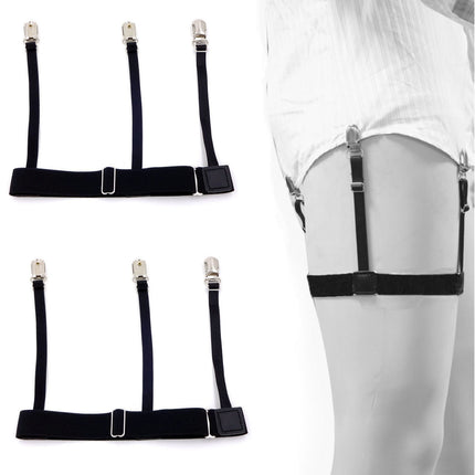 Men's and women's socks clip shirt anti-wrinkle non-slip fixed clip elastic high elastic leg ring non-slip garter belt